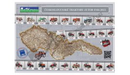 Poster retro map of Czechoslovak tractors ZET 1946-2023 size A1 AGS