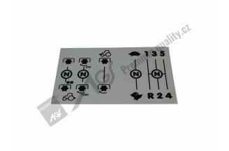 53802032: Štítek řazení převodovky a VH př.1000 a z.540 AGS