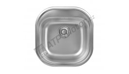 Sink with overflow 46x48 luxus stainless steel
