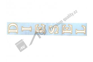 Z2538374.23: Nápis DIESEL bílý zlatá kontura AGS