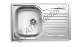 Sink with drain board and overflow 49x78 stainless steel