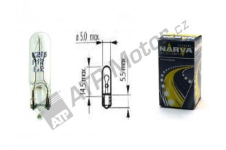 17037: Žárovka 12V/1,2W celoskleněná 53-359-978, 97-7030