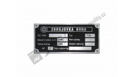 Štítek výrobní Z-25 N AGS