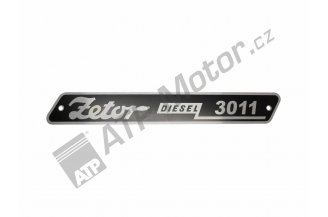 30115302AL: Nápis ZET 3011 hliníkový P/L