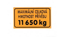 Plate trailer weight 11.650 kg FRTP
