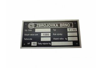 Z15STITEKV: Production plate Z-15 AL