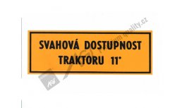 Štítek svahová dostupnost 11° AGS