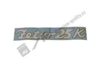 Z2538373.23: Nápis ZET 25K bílý, zlatá kontura AGS