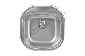 DR46/48: Sink with overflow 46x48 luxus stainless steel