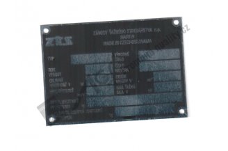 89805024: Štítek výrobní ZTS n.p. AGS
