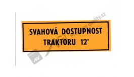 Štítek svahová dostupnost 12° AGS