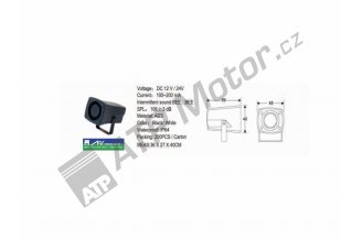 ALARMCOUVACI: Alarm couvací 12/24V