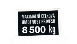 Plate trailer weight 8.500 kg