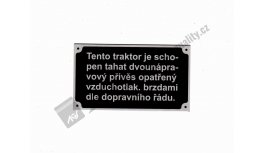 Štítek vzduchové brzdy AL Z-25 AGS