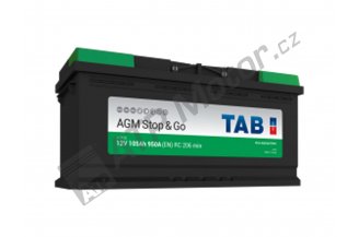 TAB12V105AHAG: Akumulátor TAB  AGM Start - Sto12V 105AH 950A