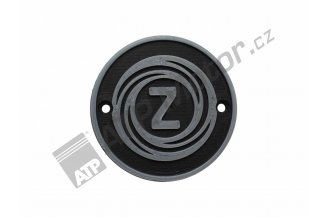 955332: Emblem ZET plastic for oval bonnet
