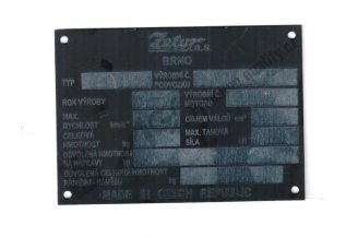 975795: Štítek výrobní MADE IN CZECH REPUBLIC AGS