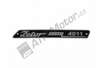 40115302AL: Nápis ZET 4011 hliníkový L/P