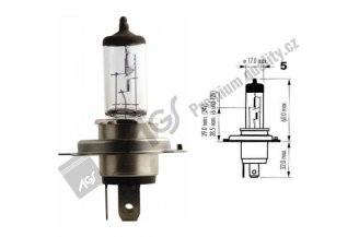 ZH412V60/55W: H4-Halogenglühlampe 97-7034, 53-351-946 AGS