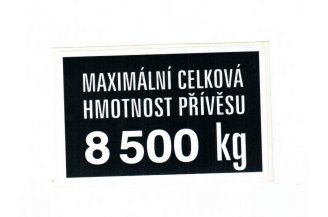 59116685: Plate trailer weight 8.500 kg