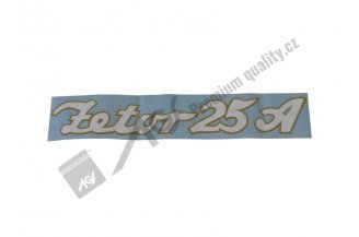 Z2538372.23: Nápis ZET 25A bílý, zlatá kontura AGS