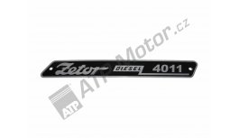 Nápis ZET 4011 hliníkový L/P