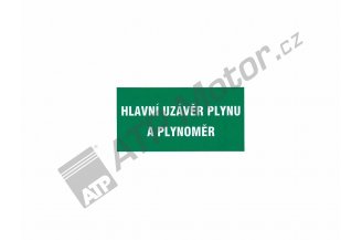 HUP: Hlavní uzávěr plynu a plynoměr samolepka