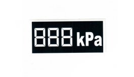 Plate air pressure black 70x30 mm