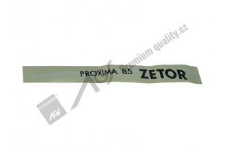 65802016: Nápis boční P Proxima 85 AGS