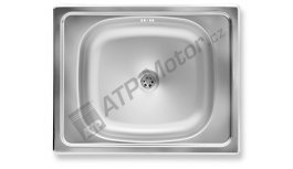 Sink with overflow 40x50 stainless steel