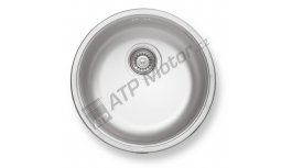 Sink round with overflow dia. 43 stainless steel