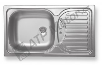 DR43/76: Dřez 43,5x76 s odkapem a přepadem nerez