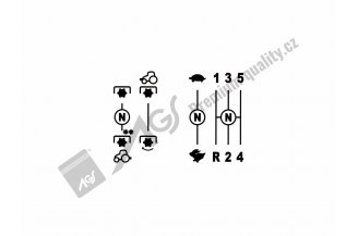 53802031: Štítek řazení převodovky a VH př.1000 a zad. AGS