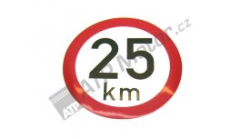 Konstrukční rychlost 25 km