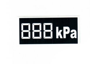 STITEKTLAK: Plate air pressure black 70x30 mm