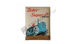 Cedule retro hliníková ZET Super Diesel pásový