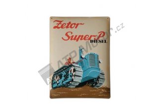 888501190: Retro sign aluminium ZET Super diesel