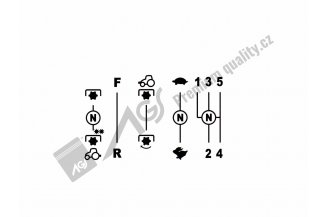 53802033: Štítek řazení převodovky s rev.a VH př.1000 AGS
