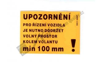 59116687: Štítek upozornění 2 řízení AGS