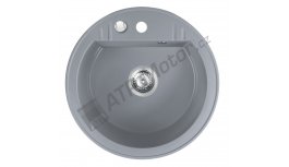 Granitový dřez, s přepadem z dřezu, šedá