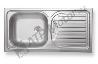 DR43/86: Dřez 43,5x86 s odkapem a přepadem nerez