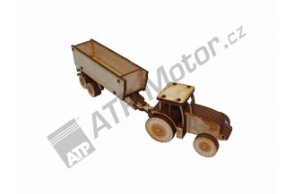 888501174: Model mini traktor ZET Crystal s vlečkou