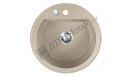 Granitový dřez, s přepadem z dřezu, písek