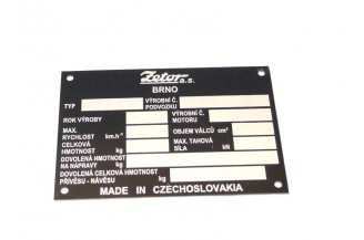 975795CSR: Produktionslabel MADE IN CZECHOSLOVAKIA