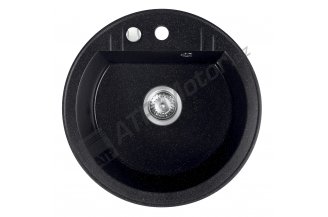 DRGM1/51HA: Granitový dřez, s přepadem z dřezu, grafit