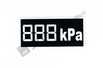 STITEKTLAK: Štítek tlaku vzduchu digitální černý s bílým písmem 70x30 mm AGS