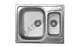 Sink with drain board and overflow 49x62 1+1/2 stainless steel