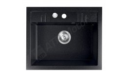 Granitový dřez, s přepadem z dřezu, grafit