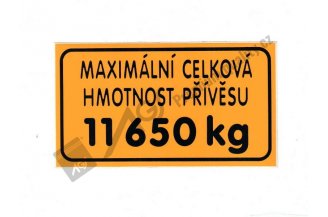 16802058: Hmotnost přívěsu 11.650 kg FRTP AGS
